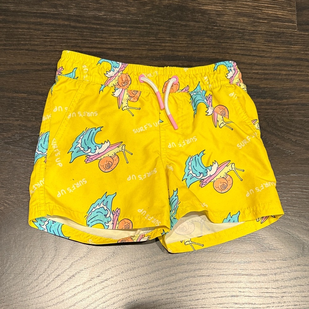 Yellow Kids Swim Shorts 4 XS